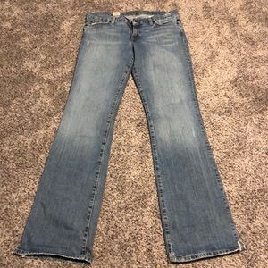 X2 light wash flared jeans